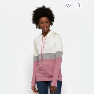 Market & Spruce Brena Colorblock Hoodie Knit Pullover